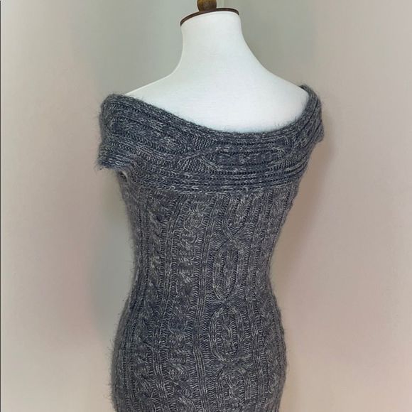 American Rag Cie gray off shoulder sweater tunic - Picture 5 of 12